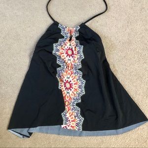 Black Bathing Suit Top with adjustable straps S